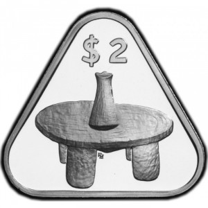 Реверс монеты Острова Кука, 2 доллара, 1987-1994