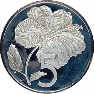Реверс монеты Острова Кука, 5 центов, 1978, 250 лет со дня рождения Джеймса Кука