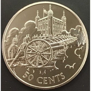Реверс монеты Острова Кука, 50 центов, 2003, 50 лет Коронации Елизаветы II