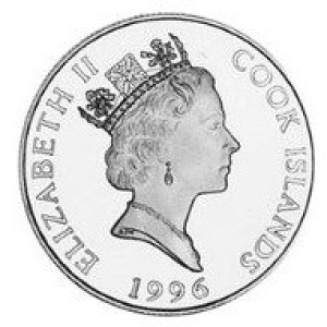 Аверс монеты Острова Кука, 1 доллар, 1996, Вымирающие виды - Пумы