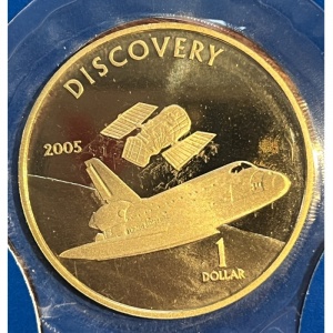 Реверс монеты Острова Кука, 1 доллар, 2005, Спейс Шаттл - Дискавери