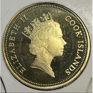 Аверс монеты Острова Кука, 1 доллар, 2005, Спейс Шаттл - Атлантис