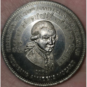 Реверс монеты Острова Кука, 1 доллар, 2006, 250 лет со дня рождения Вольфганга Амадея Моцарта