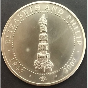 Реверс монеты Острова Кука, 1 доллар, 2007, Свадебный торт