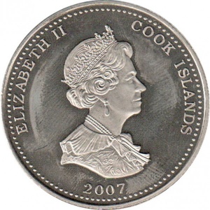 Аверс монеты Острова Кука, 1 доллар, 2007, Англия ждёт, что каждый выполнит свой долг - Военный совет