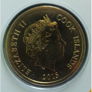 Аверс монеты Острова Кука, 1 доллар, 2015, 50-я годовщина - Самоуправление