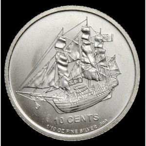 Реверс монеты Острова Кука, 10 центов, 2012-2016, HMS Bounty