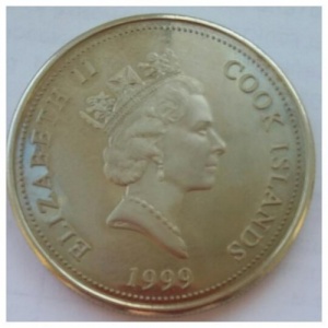 Аверс монеты Острова Кука, 50 центов, 1999, Гарфилд