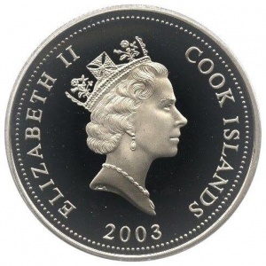 Реверс монеты Острова Кука, 50 центов, 2003, Знаки зодиака - Лев