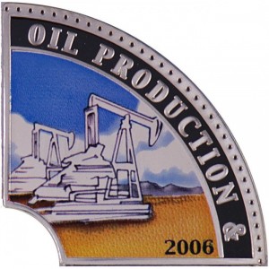 Реверс монеты Острова Кука, 50 центов, 2006, Нефтяная промышленность /Нефтяная скважина/