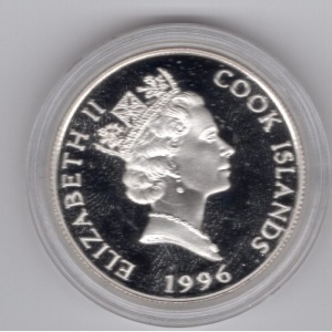 Аверс монеты Острова Кука, 1 доллар, 1996, XXVI летние Олимпийские Игры, Атланта 1996
