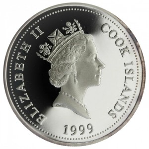 Аверс монеты Острова Кука, 1 доллар, 1999, Тропические рыбки - Офиуры
