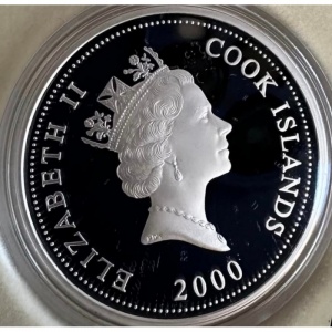 Аверс монеты Острова Кука, 1 доллар, 2000, Австралийское насекомое - Жук-драгоценность