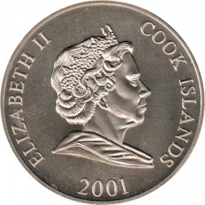 Аверс монеты Острова Кука, 1 доллар, 2001, Чемпионат мира по футболу 2006