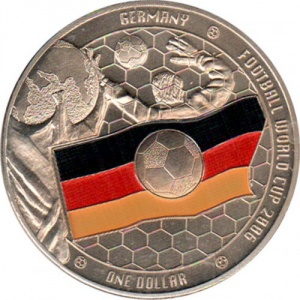 Реверс монеты Острова Кука, 1 доллар, 2001, Чемпионат мира по футболу 2006