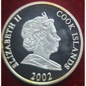 Аверс монеты Острова Кука, 1 доллар, 2002, Третье место на чемпионате мира по футболу 1998 - Хорватия