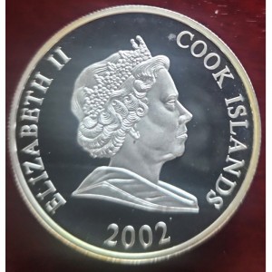 Аверс монеты Острова Кука, 1 доллар, 2002, Третье место на чемпионате мира по футболу 1990 - Италия