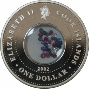 Аверс монеты Острова Кука, 1 доллар, 2002, Королевские драгоценности