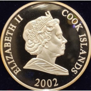 Аверс монеты Острова Кука, 1 доллар, 2002, Третье место на чемпионате мира по футболу 1966 - Португалия