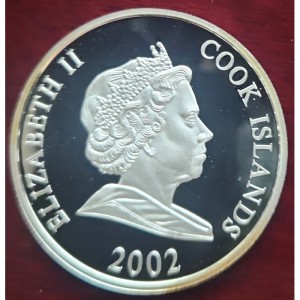 Аверс монеты Острова Кука, 1 доллар, 2002, Третье место на чемпионате мира по футболу 1930 - Югославия