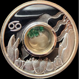 Реверс монеты Острова Кука, 1 доллар, 2003, Знаки зодиака - Рак