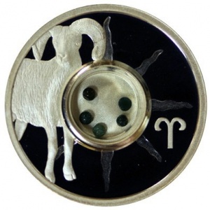 Реверс монеты Острова Кука, 1 доллар, 2003, Знаки зодиака - Овен