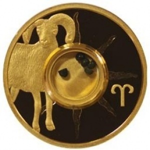 Реверс монеты Острова Кука, 1 доллар, 2003, Знаки зодиака - Овен