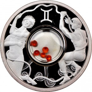Реверс монеты Острова Кука, 1 доллар, 2003, Знаки зодиака - Близнецы