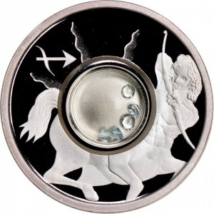 Реверс монеты Острова Кука, 1 доллар, 2003, Знаки зодиака - Стрелец