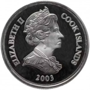 Аверс монеты Острова Кука, 1 доллар, 2003, Один год евро - 5 евро