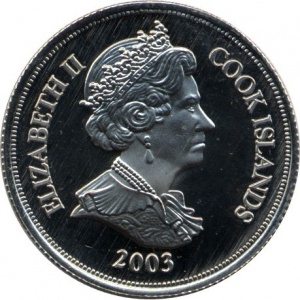 Аверс монеты Острова Кука, 1 доллар, 2003, Один год евро - 20 евро