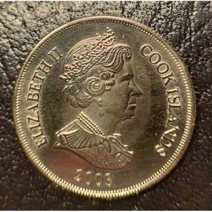 Аверс монеты Острова Кука, 1 доллар, 2003, Один год евро - 50 евро