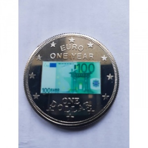 Реверс монеты Острова Кука, 1 доллар, 2003, Один год евро - 100 евро