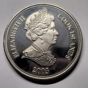 Аверс монеты Острова Кука, 1 доллар, 2003, Один год евро - 500 евро