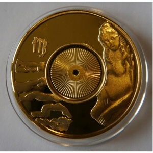 Реверс монеты Острова Кука, 1 доллар, 2003, Знаки зодиака - Дева /медно-никелевый сплав с позолотой/