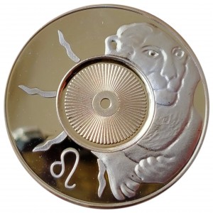 Реверс монеты Острова Кука, 1 доллар, 2003, Знаки зодиака - Лев /медно-никелевый сплав с позолотой/