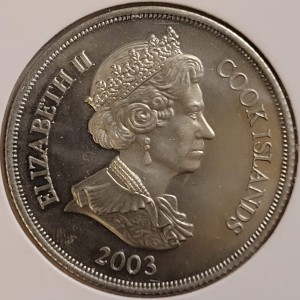 Аверс монеты Острова Кука, 1 доллар, 2003, Лучшие друзья человека /Красный Сеттер/