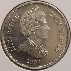 Аверс монеты Острова Кука, 1 доллар, 2003, Лучшие друзья человека /Боксер/
