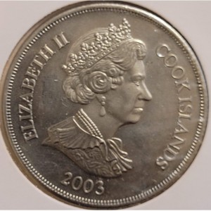 Аверс монеты Острова Кука, 1 доллар, 2003, Лучшие друзья человека /Немецкая овчарка/