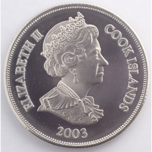 Аверс монеты Острова Кука, 1 доллар, 2003, Лучшие друзья человека /кошка/