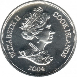 Аверс монеты Острова Кука, 1 доллар, 2004, 60 лет Высадке в Нормандии
