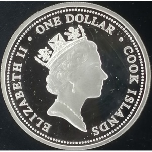 Аверс монеты Острова Кука, 1 доллар, 2004, Железнодорожные путешествия мира - Трансавстралийская железная дорога