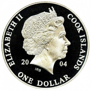 Аверс монеты Острова Кука, 1 доллар, 2004, История Азии - Японский самурай