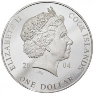 Аверс монеты Острова Кука, 1 доллар, 2004, История Азии - Васко да Гама
