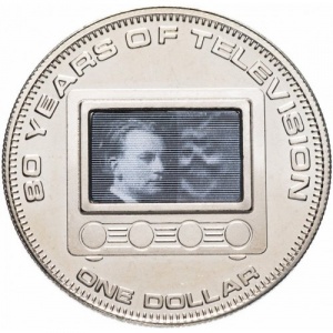 Реверс монеты Острова Кука, 1 доллар, 2006, 80 лет телевидению