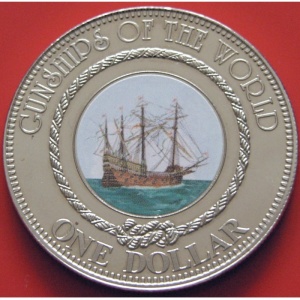 Реверс монеты Острова Кука, 1 доллар, 2006, Боевые корабли мира - Английский флагманский корабль Ark royal