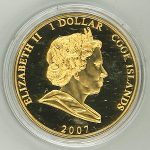 Аверс монеты Острова Кука, 1 доллар, 2007, Визит в индуистский храм