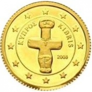 Реверс монеты Острова Кука, 1 доллар, 2007, 2 Евро, Кипр 2008