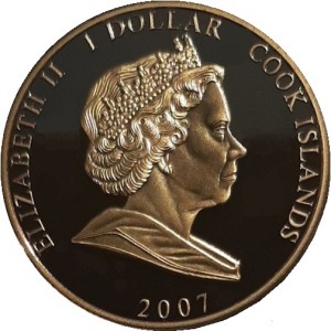 Аверс монеты Острова Кука, 1 доллар, 2007, Платье с черными лямками