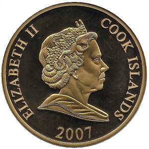 Аверс монеты Острова Кука, 1 доллар, 2007, Короли и Королевы Британии - Вильгельм III (1694-1702)